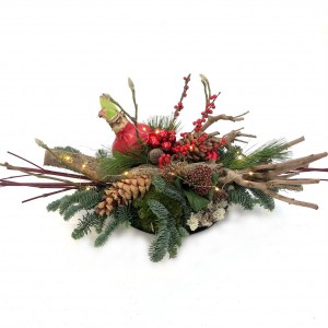 kerstarrangement langwerpig rood